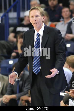 Gonzaga head coach Mark Few looks on during a NCAA college basketball game against Loyola Marymount held at the McCarthey Athletic Center in Spokane WA. Gonzaga would go onto win the game with a final score of 85-69. (Credit Image: © James Snook/Southcreek Global/ZUMApress.com) Stock Photo