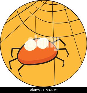Cute litte cartoon spider Stock Vector