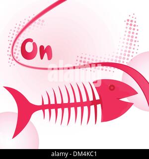 Fish bones diet Stock Vector