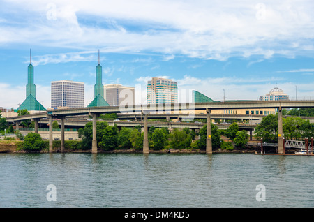 View of convention center and infrastructure in Portland, Oregon Stock Photo