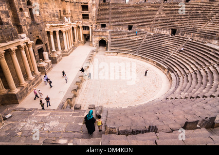 Bosra theatre and citadel , Syria Stock Photo