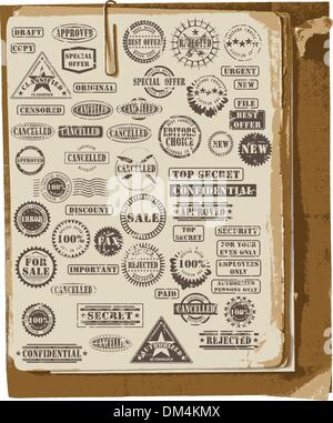 Vector collection of rubber stamps Stock Vector