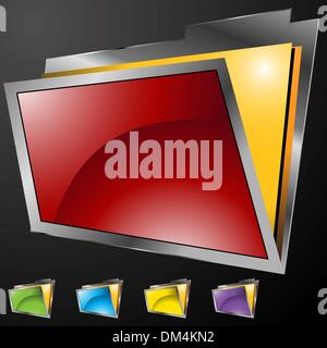 File Folders Stock Vector