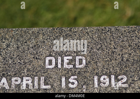 Fairview Cemetery located in Halifax, N.S. Stock Photo