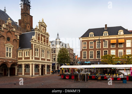 HAARLEM HOLLAND THE CENTRE WITH TOWN HALL AND MARKETPLACE Stock Photo