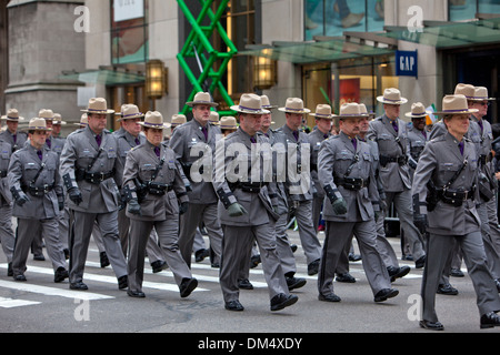 New State police marching in a parade Stock Photo - Alamy