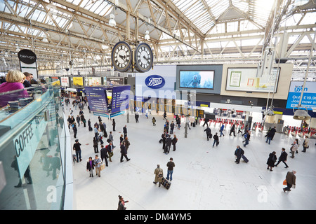 General view of Waterloo station concourse Stock Photo