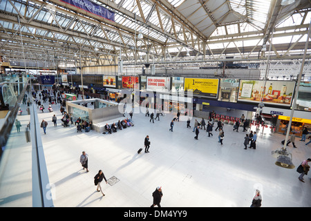 General view of Waterloo station concourse Stock Photo