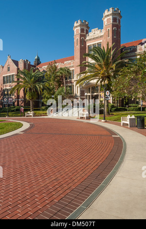Historic Westcott Building entrance to Florida State University campus in Tallahassee, Florida. (USA) Stock Photo