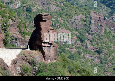 Tête de Femme Rock Formation Daluis Gorge Haut-Var Alpes-Maritimes France Stock Photo