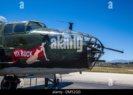 A B-25 Mitchell belonging to the Commemorative Air Force Museum in Camarillo California Stock Photo