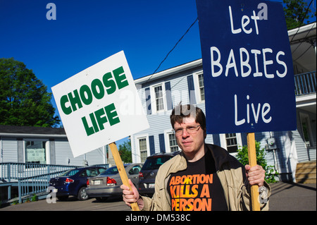 Anit-abortion protesters in Fredericton New Brunswick Canada