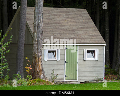 Garden shed in New England, New Gloucester ME, USA Stock Photo