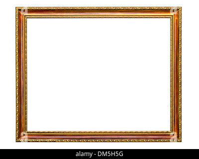 gold-patterned frame for a picture on a white background Stock Photo