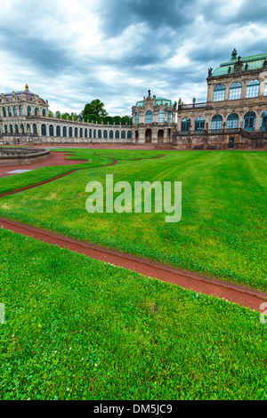 The courtyard of Zwinger in Dresden, Germany. Stock Photo