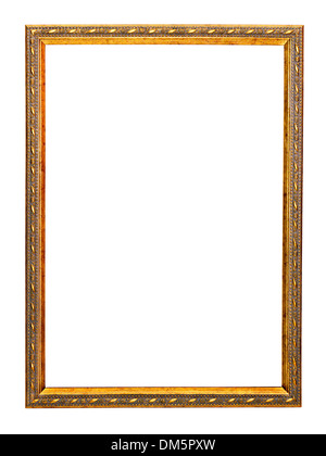 gold-patterned frame for a picture on a white background Stock Photo