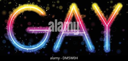 Gay Pride Abstract Colorful on Black Background Stock Vector