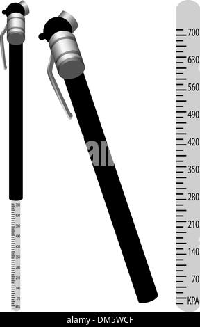 Tire Pressure Gauge Stock Vector