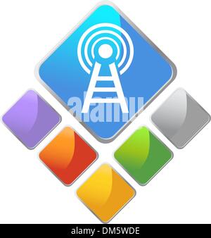 Tower Square Icon Stock Vector