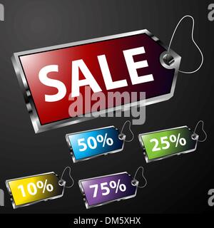 Chrome Price Tags Stock Vector