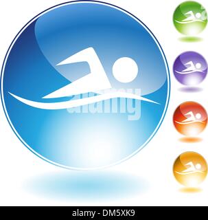 Set of 5 swimming icons - round style Stock Vector Image & Art - Alamy