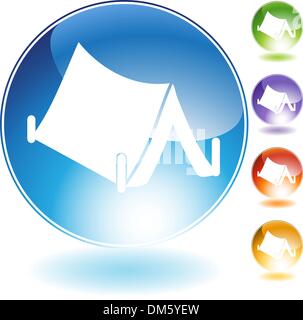Camping tent isolated on white background illustration Stock Vector ...