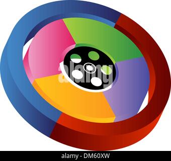 3D Entertainment Wheel Stock Vector
