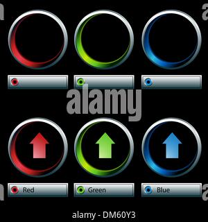 Color Control Dials Stock Vector