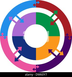 Process Circle Diagram Stock Vector