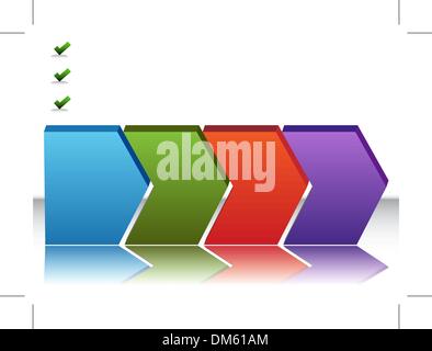 Four Stage Process Chart Stock Vector