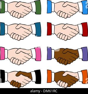 Handshake Set Stock Vector