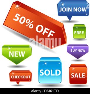Marketing Signs Stock Vector