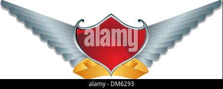 Red Shield Wings Stock Vector