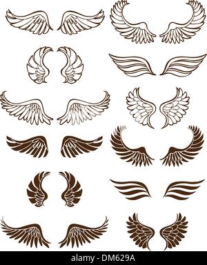 Angel wings vector set Stock Vector Image & Art - Alamy