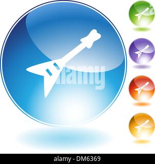 Electric Guitar Icon Stock Vector