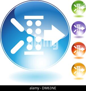 Air Filter Crystal Icon Stock Vector