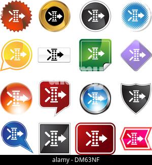 Air Filter Icon Set Stock Vector