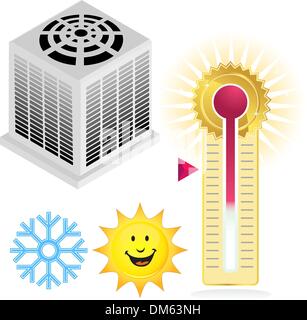 Air Conditiong Icon Set Stock Vector