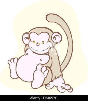 Baby monkey Stock Vector