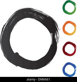 Circle Brushstrokes Stock Vector