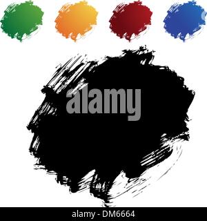 Square Brushstrokes Stock Vector