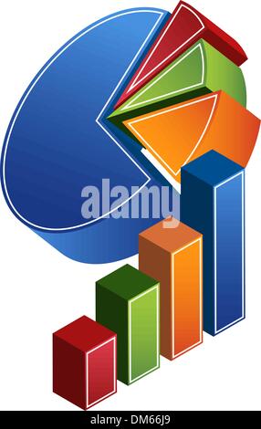 Bar and Pie Charts Stock Vector