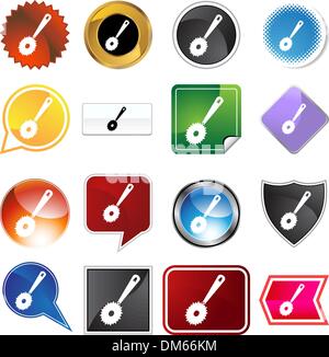 Multiple Buttons - Toilet Brush Stock Vector