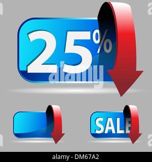 Twenty Five Percent Stock Vector