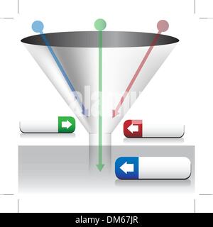 Funnel Chart Stock Vector