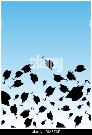 Graduation Hat Toss Stock Vector