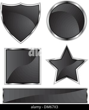 Black Satin - Blank Stock Vector