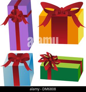 Gift box set Stock Vector