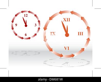 Backward Clock Stock Vector