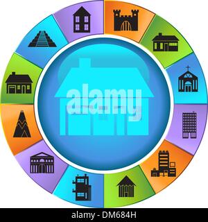 Building Wheel Stock Vector